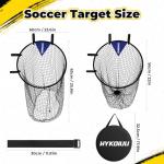 Top Bins Soccer Goal Target 2 Pcs Soccer Target Net for Volley, Passing, Shooting Accuracy Practice Soccer Training Equipment with Carry Case