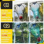 Top Bins Soccer Goal Target 2 Pcs Soccer Target Net for Volley, Passing, Shooting Accuracy Practice Soccer Training Equipment with Carry Case