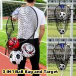 Top Bins Soccer Goal Target 2 Pcs Soccer Target Net for Volley, Passing, Shooting Accuracy Practice Soccer Training Equipment with Carry Case