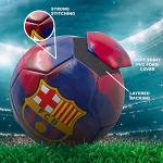 Icon Sports Official FC Barcelona Soccer Ball - FCB93BL Navy Size 5
