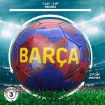 Icon Sports Official FC Barcelona Soccer Ball - FCB93BL Navy Size 5