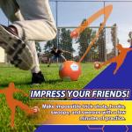 Kickerball - Curve and Swerve Soccer Ball/Football Toy - Kick Like The Pros, Great Gift for Boys and Girls - Perfect for Outdoor & Indoor Match or Game, Bring The World Cup to Your Backyard, Orange