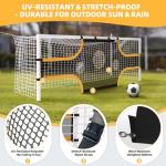 MR Soccer Goal Target Net 16’x7’, 7 Players Soccer Field Net, Professional Soccer Target Sheet Shooting Practice Training Aid for Scoring and Finishing