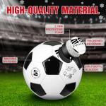 Shappy 2 Pcs Operation Christmas Soccer Balls Bulk with Pump, Mesh Bag Official Size 3 4 5 Indoor Outdoor Colorful Soccer Ball for Practice Game Sport Soft Gift for Child Adult(Size 3,Black, White)