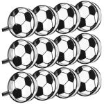 Reginary 12 Pcs Soccer Cosmetic Snack Bag Goodies Gifts Accessories for Makeup Bags Soccer Clear PVC Cheer Case Toiletry Zipper Pouch Waterproof Travel Handbag Purses Organizer for Team Gift