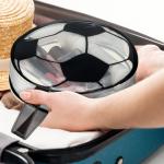 Reginary 12 Pcs Soccer Cosmetic Snack Bag Goodies Gifts Accessories for Makeup Bags Soccer Clear PVC Cheer Case Toiletry Zipper Pouch Waterproof Travel Handbag Purses Organizer for Team Gift