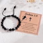 Miss Chipmunk Soccer Bracelet for Boys Cross Beaded Bracelet Gifts for Son Grandson Players Team Fan Friends,Soccer Accessories for Men Boys Christmas Birthday Gifts(Soccer)