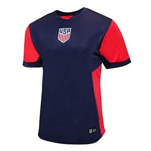 Icon Sports U.S. Soccer USMNT Adult Soccer Game Day Jersey-Inspired Shirt - Legend, Navy, Large