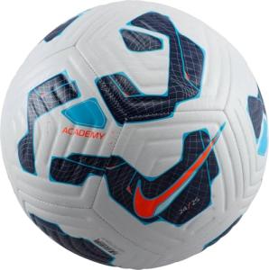 NIKE Football Academy - Fa24, White/Blackened Blue/Hyper Crimson, FZ2966-100, 4