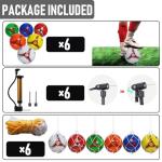 Youlina 6 Pack Soccer Balls with Pump and Needles, Size 3/4/5 Inflatable Soccer Ball Set for Adults, Training Games, Practice Gifts, Christian Charity and Donation Supplies