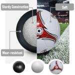 Youlina 6 Pack Soccer Balls with Pump and Needles, Size 3/4/5 Inflatable Soccer Ball Set for Adults, Training Games, Practice Gifts, Christian Charity and Donation Supplies