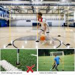 Neoaider 6 FT Agility Poles for Soccer, Basketball, Rugby, Dog, 4 Pack Detachable Soccer Agility Poles w/Rubber Bases, Indoor & Outdoor Use Soccer Poles for Training