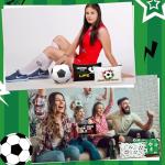 HSDSH 30Pcs Soccer Makeup Bag Soccer Gifts for Women Canvas Cosmetic Bags with Zipper Travel Toiletry Pouch Accessories for Women Football Lover Players Team Gifts