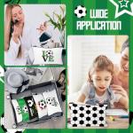 HSDSH 30Pcs Soccer Makeup Bag Soccer Gifts for Women Canvas Cosmetic Bags with Zipper Travel Toiletry Pouch Accessories for Women Football Lover Players Team Gifts