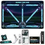 Soccer Training Mat With Technique Video Soccer Training Equipment Includes Football Trainer And Grip Socks Soccer Gifts Improve Coordination Anti-Slip Silent Absorption Mat For Footwork Training