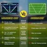 Soccer Training Mat With Technique Video Soccer Training Equipment Includes Football Trainer And Grip Socks Soccer Gifts Improve Coordination Anti-Slip Silent Absorption Mat For Footwork Training