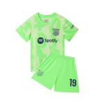 Barca 2024/2025 Lamine Yamal #19 Home Football Soccer Kids Jersey Shorts/Socks Set Youth Sizes (Big & Tall, Green, 11-13 Years)