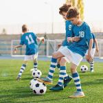 Yasuwekik Soccer Ball Donation Kit - 6 Size 5 Soccer Balls, 6 Ball Pump, 6 Mesh Sport Bags, 12 Needles