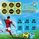 Soccer Training Dice Set - 2 Pack Ideal Soccer Gifts for Boys 8-12, Girls, Teams & Coaching Drills - Practice Equipment with Action & Time Challenge Mode - Fun Sports Games for Kids(Blue + Yellow)