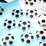 Tellegloww 12 Pcs Sport Glasses Football Volleyball Soccer Softball Gift for Team Sport Party Favor Glass for Teen Player Coach(Soccer)