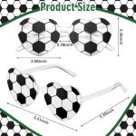 Tellegloww 12 Pcs Sport Glasses Football Volleyball Soccer Softball Gift for Team Sport Party Favor Glass for Teen Player Coach(Soccer)