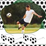 Tellegloww 12 Pcs Sport Glasses Football Volleyball Soccer Softball Gift for Team Sport Party Favor Glass for Teen Player Coach(Soccer)
