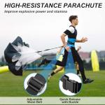 Speed Agility Training Equipment Set, Agility Ladder 20ft, 12 Football Cones, Resistance Running Parachute, Jump Rope, 5 Resistance Bands, Football Soccer Basketball Fitness Drills for Kids Adults