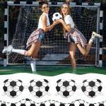 Tellegloww 12 Pcs Sport Glasses Football Volleyball Soccer Softball Gift for Team Sport Party Favor Glass for Teen Player Coach(Soccer)