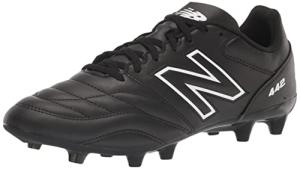 New Balance Men's 442 Academy Fg V2 Soccer Shoe, Black/White/Red, 12 Wide