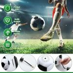 Leyndo 24 Pcs Christmas Operation Gifts Include Deflated Size 5 Soccer Balls with Pumps in Bulk with Needles for Adults Christmas Charity Training Practice Game Play Gifts (Black)