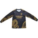 CEKFAX Madrid #7 Special Gold Black Dragon Edition Long Sleeve Football Soccer Kids Jersey Shorts Set Youth Sizes (Black, 30 (12-13 Years Old))