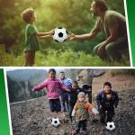 Leyndo 24 Pcs Christmas Operation Gifts Include Deflated Size 5 Soccer Balls with Pumps in Bulk with Needles for Adults Christmas Charity Training Practice Game Play Gifts (Black)