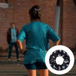 WILLBOND Soccer Hair Ties, 20 Pieces Satin Sport Scrunchies for Girls, Women, Player Team, Christmas (White, Black)