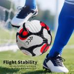 Torvinas Soccer Ball Size 5 with Pump, Waterproof PU Leather - Professional Training & Official Match Ball, Includes Inflation Needle & Net Storage Bag for Outdoor & Indoor Games