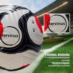 Torvinas Soccer Ball Size 5 with Pump, Waterproof PU Leather - Professional Training & Official Match Ball, Includes Inflation Needle & Net Storage Bag for Outdoor & Indoor Games