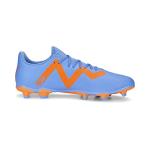 PUMA Mens Future Play Firm, Artificial Ground Soccer Cleats, Blue Glimmer-PUMA Mens White-Ultra Orange, 12.5