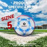 OFOZOVEY Soccer Ball Size 5 Two Pack,Classic Indoor Outdoor Soccer with 1 Pump 2 Net Bag and 1 Needle,Long-Lasting for Training, Games, Outdoor & Indoor Play,Ideal Gift for Boys Girls Youth Adult