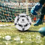 OFOZOVEY Soccer Ball Size 5 Two Pack,Classic Indoor Outdoor Soccer with 1 Pump 2 Net Bag and 1 Needle,Long-Lasting for Training, Games, Outdoor & Indoor Play,Ideal Gift for Boys Girls Youth Adult