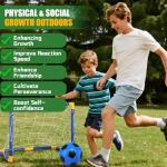 Soccer Goal for Backyard Set, Portable Soccer Goal Training Equipment, Mini Soccer Net with Soccer Ball for Sports Game, Soccer Set for Kids and Youth 23" W×18" H×12" D
