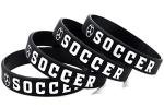 Inkstone Soccer Bracelets with Motivational Sports Quotes Silicone Rubber Wristbands Gift