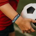 Inkstone Soccer Bracelets with Motivational Sports Quotes Silicone Rubber Wristbands Gift
