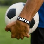 Inkstone Soccer Bracelets with Motivational Sports Quotes Silicone Rubber Wristbands Gift