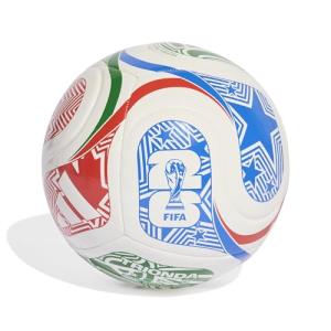 adidas Unisex-Adult World Cup Soccer Ball, White/Vivid Red/Glory Blue/Green, 5