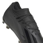 adidas Unisex X Crazyfast.3 Firm Ground Closeout Sneaker, Black/Black/Black, 11 US Men