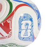 adidas Unisex-Adult World Cup Soccer Ball, White/Vivid Red/Glory Blue/Green, 5
