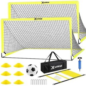 Portable Pop-Up Soccer Goal Set with Ball & Cones