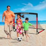 Kids Soccer Goals for Backyard Set, 2 of 4x3ft Soccer nets Portable Soccer Goal, Pop Up Mini Toddler Soccer net Training Equipment & Ball with Cones for Ages 3-14, Outdoor Games Play Gifts for Kids
