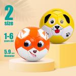 Toddler Soccer Ball Size 2 - Soft Kids Soccer Ball 2 Pack for Ages 1-3 3-5 - Cartoon Sports Toys for Boys Girls - 5.8” Small Ball for Indoor/Outdoor Games for Yard Games