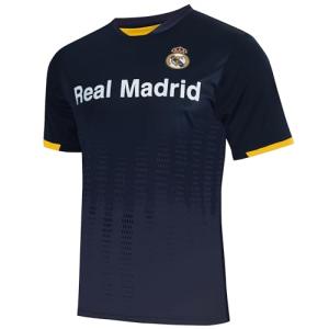 Real Madrid Offically Licensed Jersey - Adult Soccer Game Day Jersey Inspired Shirt | Frequency, Navy, Large