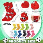 Baderke 48 Pcs Soccer Team Gifts 12 Pcs Make up Bags 12 Novelty Ball Socks 12 Scrunchie Hair Ties 12 Soccer Bracelet Accessories Gifts for Birthday Sport Party Favor